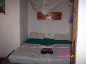 My hut in Jinja. I shared it with a rather large black spider that lived in the shower.