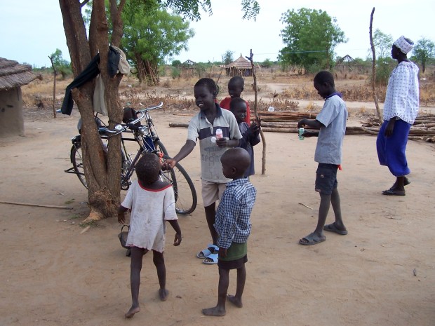 We had brought bottles of bubbles with us for the children, much to their delight